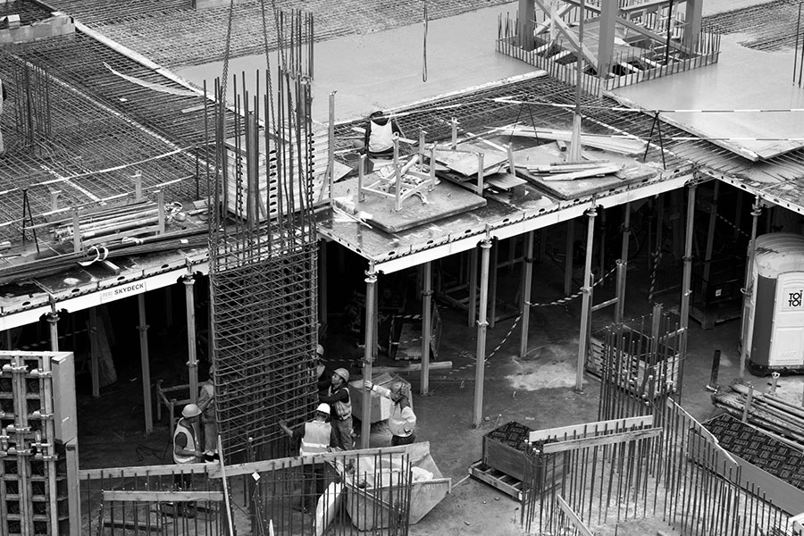 Construction site overview